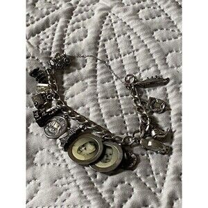 Vintage Sterling Silver Charm Bracelet ~Travel Disneyland Vegas Japanese 60s Car